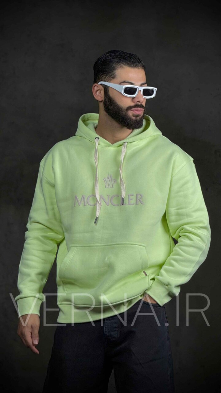 هودی مردانه باکسی MONCLER لیمویی