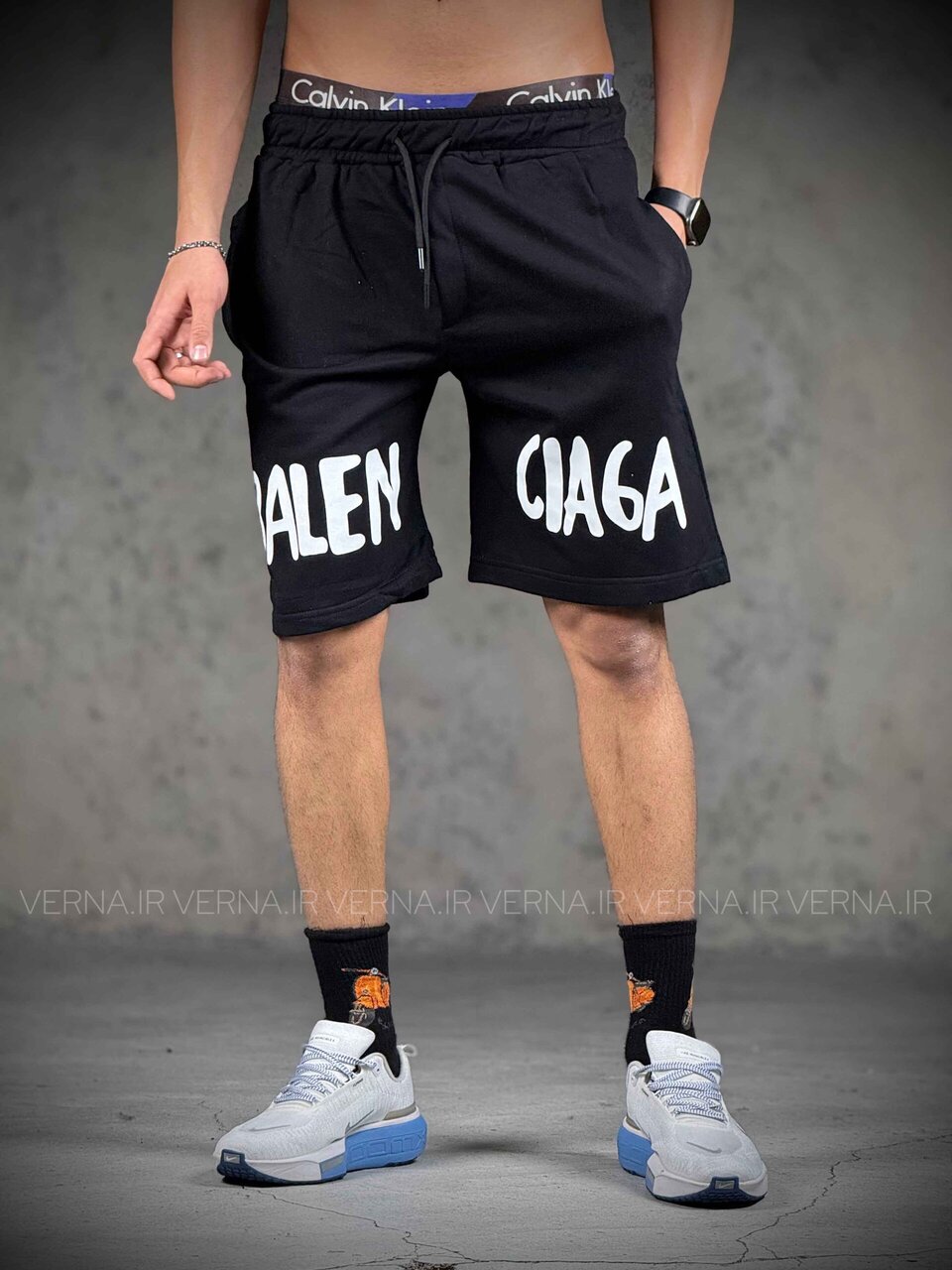 IMG_8818 شلوارک مردانه دورس BALENCIAGA مشکی 1