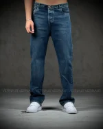 شلوار راسته مردانه جین LEVIS672/5ابی تیره2
