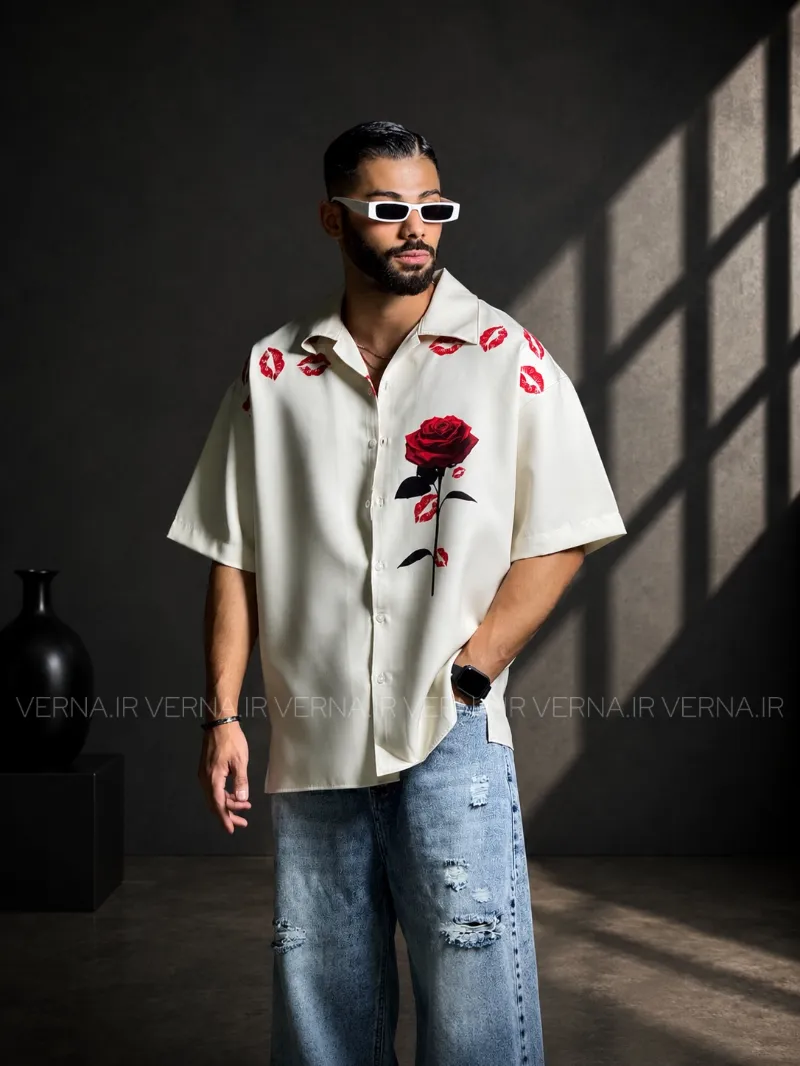 IMG_1227 پیراهن مردانه طرح دار ROSE