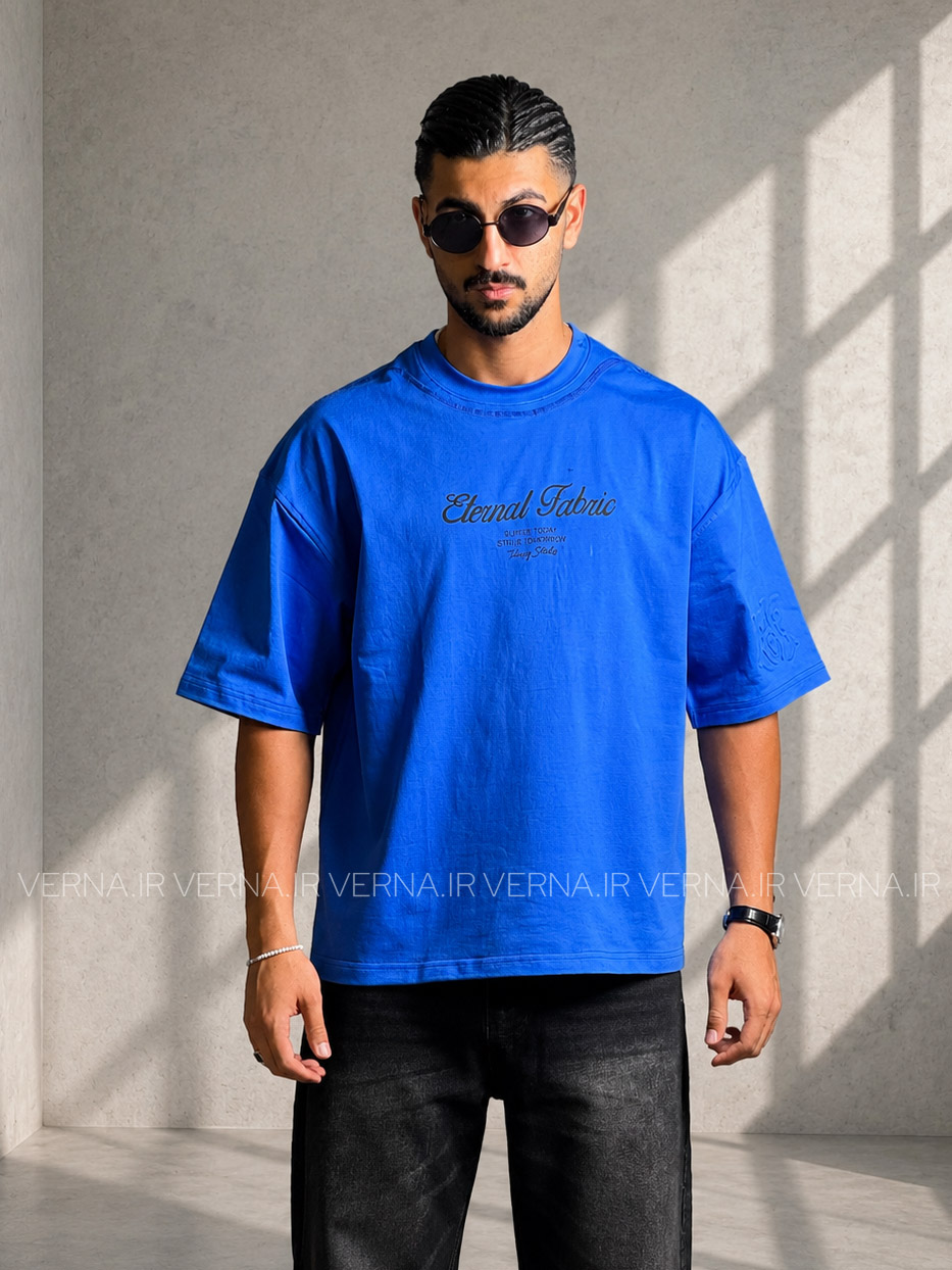 1405-05-19 (7)_1 تیشرت مردانه باکسی ETERNAL FABRIC آبی 1