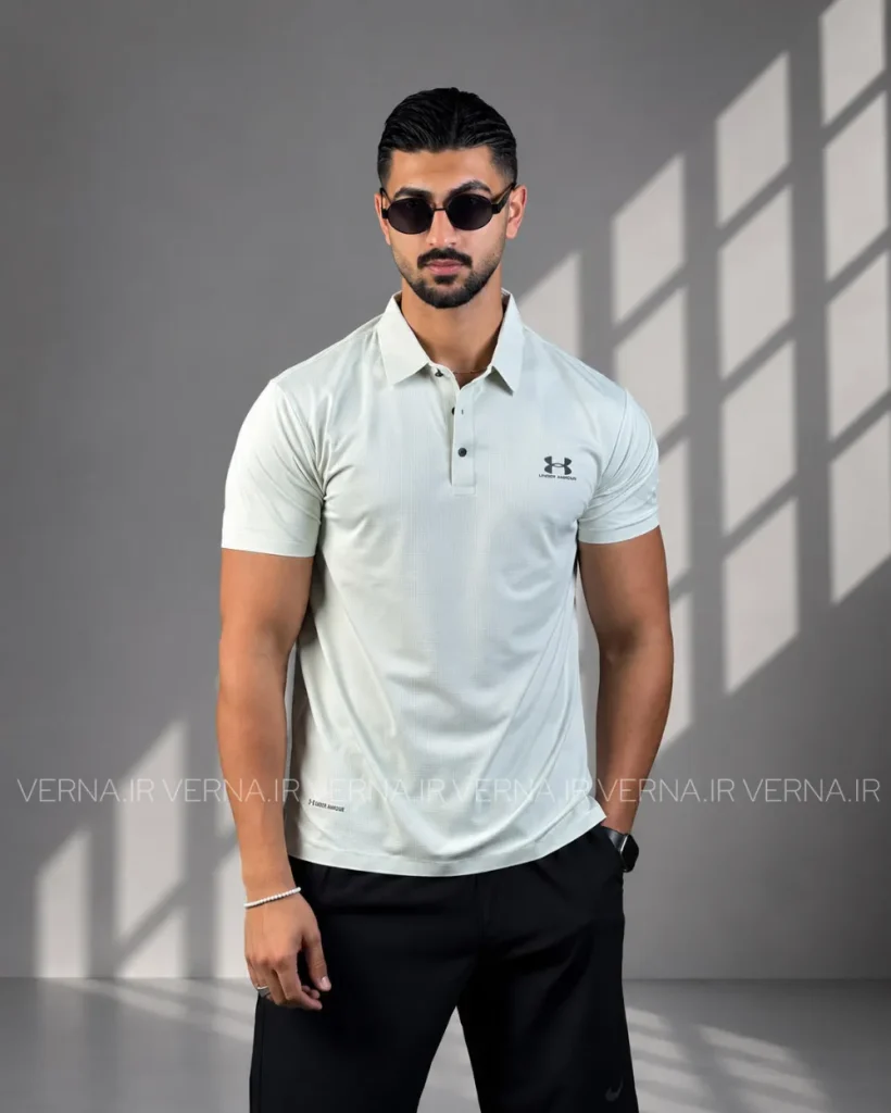 تیشرت ورزشی مردانه 3 دکمه UNDER ARMOUR صدری 1