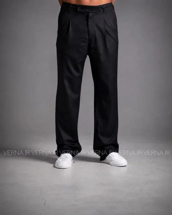 شلوار بگ مردانه کمرکش SF691مشکی2