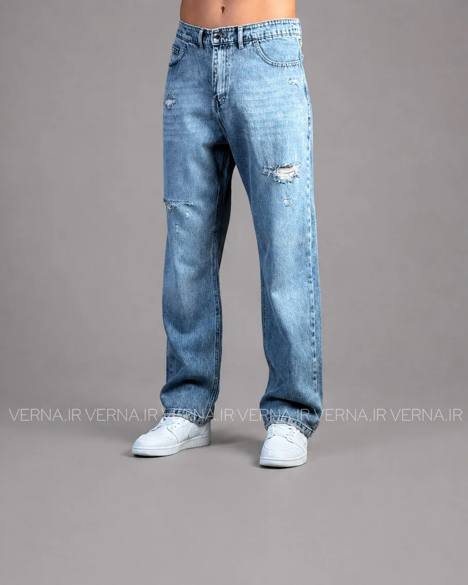 1405-06-12 (30)_1 شلوار نیم بگ جین مردانه زاپدار MOSCHINO 25/4 نقره آبی 1