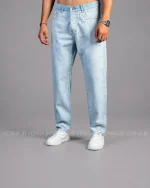 شلوار مام فیت مردانه جین ZARA 443/3 یخی 1