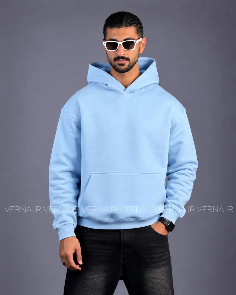 1405-06-19 (6) هودی باکسی مردانه VRابی روشن