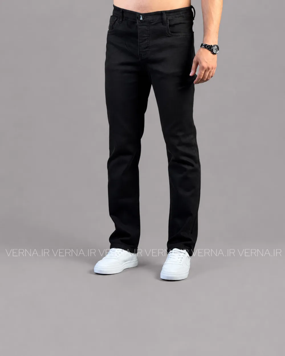 شلوار راسته مردانه جین 8/POLO 667 قهوه ای سوخته 1