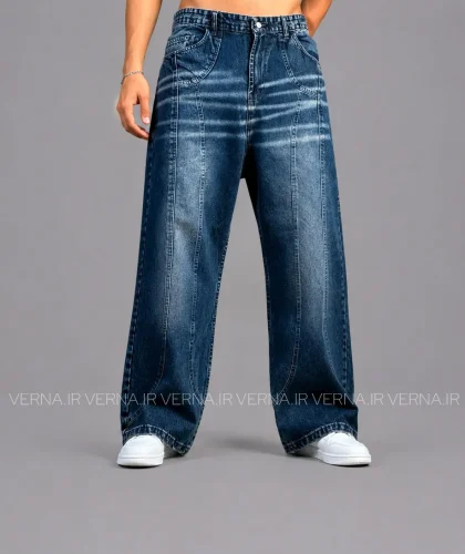 شلوار بگ جین مردانه تیکه خور RAG&BONE آبی تیره 1