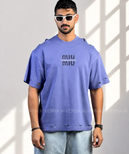 تیشرت مردانه تک سایز MIU-BL 1