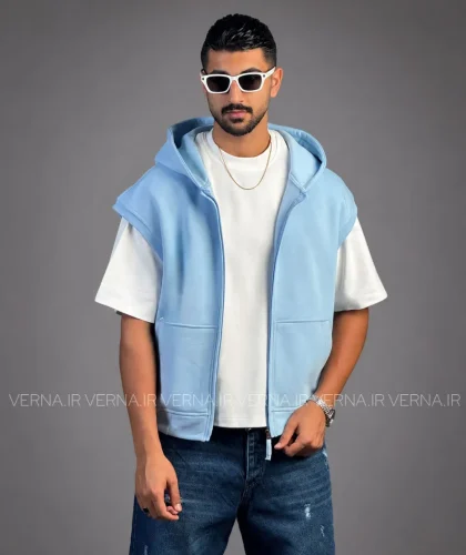 وست سوییشرت مردانه باکسی VR آبی آسمانی 1