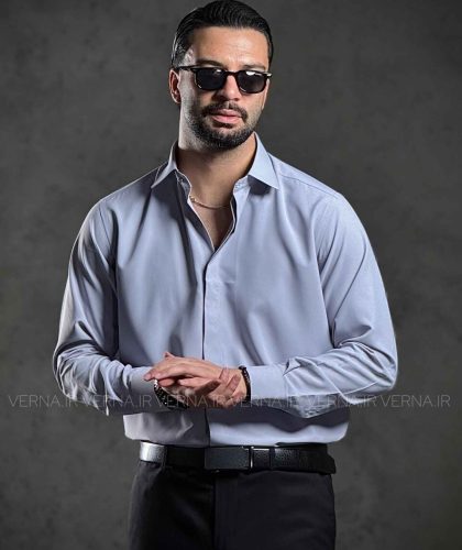 پیراهن مردانه رسمی دوشین VRطوسی روشن
