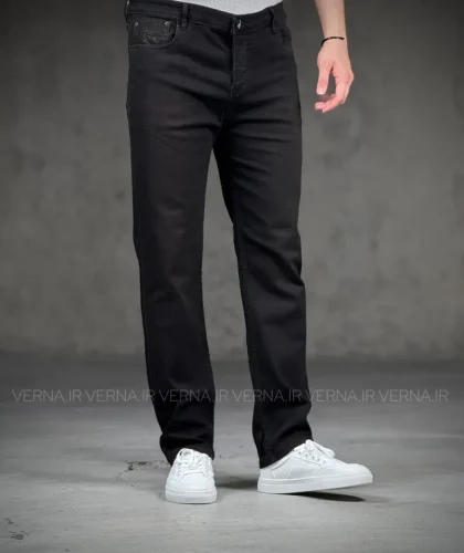 شلوار راسته مردانه جین 8/POLO667قهوه ای سوخته1