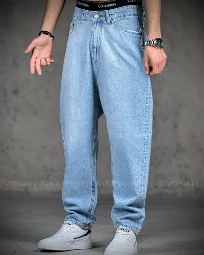 شلوار مام بگ مردانه جین HACULLA2389/4ابی روشن3