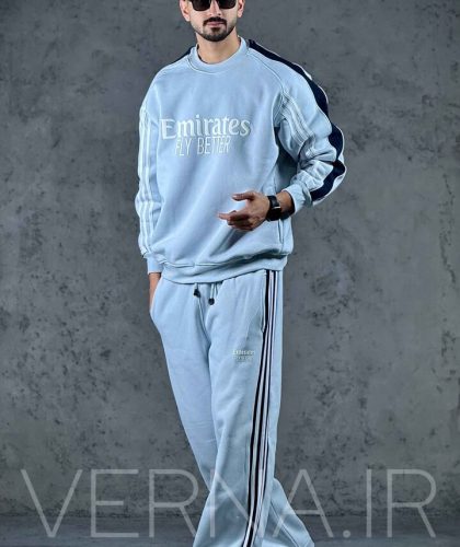 ست دورس و اسلش مردانه Real-Emirates نقره ابی